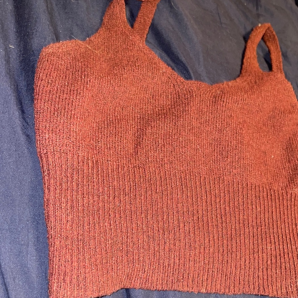 Knitted Burgundy Tank Top